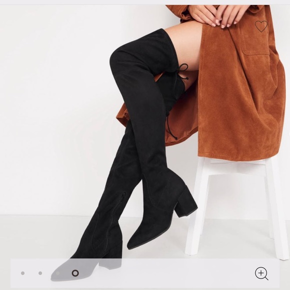 Aldo black suede over the knee boots, size 9, EUC - Picture 3 of 3